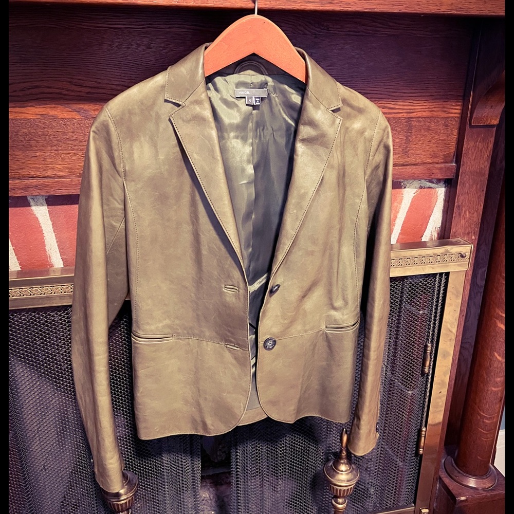 Vince Leather Jacket Size 4